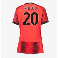 Camisa de Futebol AC Milan Pierre Kalulu #20 Equipamento Principal Mulheres 2023-24 Manga Curta